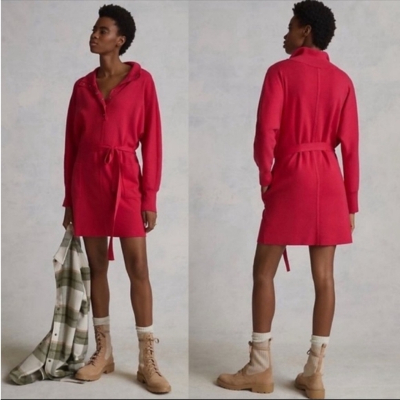 Anthropology Daily Pratice polo ribed knit sweater dress size XXS - Picture 2 of 8